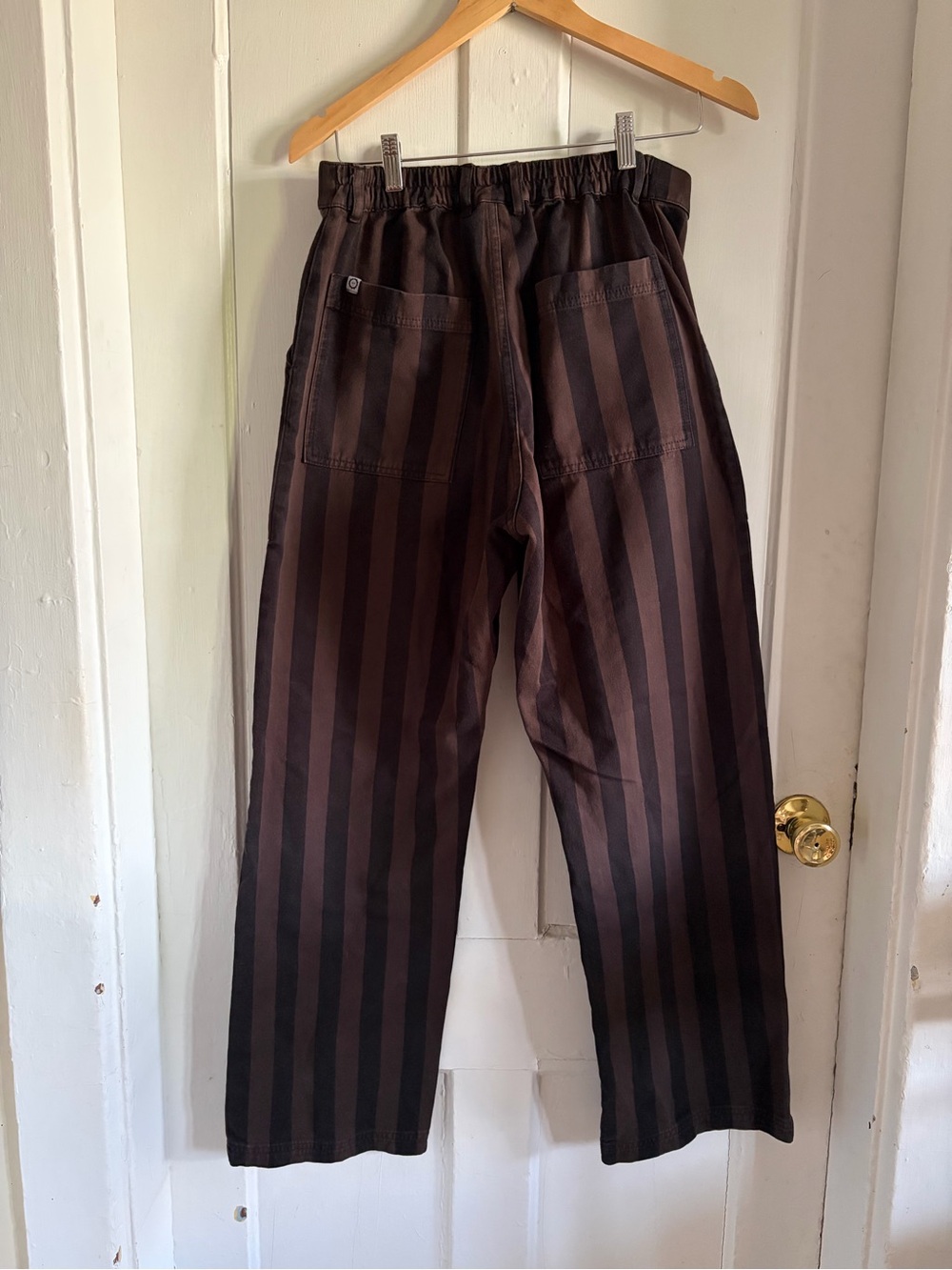 Big Bud Press Black and Brown Striped Straight-Leg Pants - Picture 12 of 13